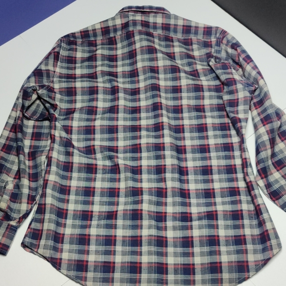 Vintage Levi Plaid Button Down 1970's Men's Large - Picture 9 of 12